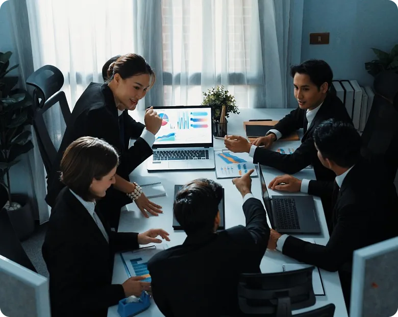 Team collaborating on IT strategy